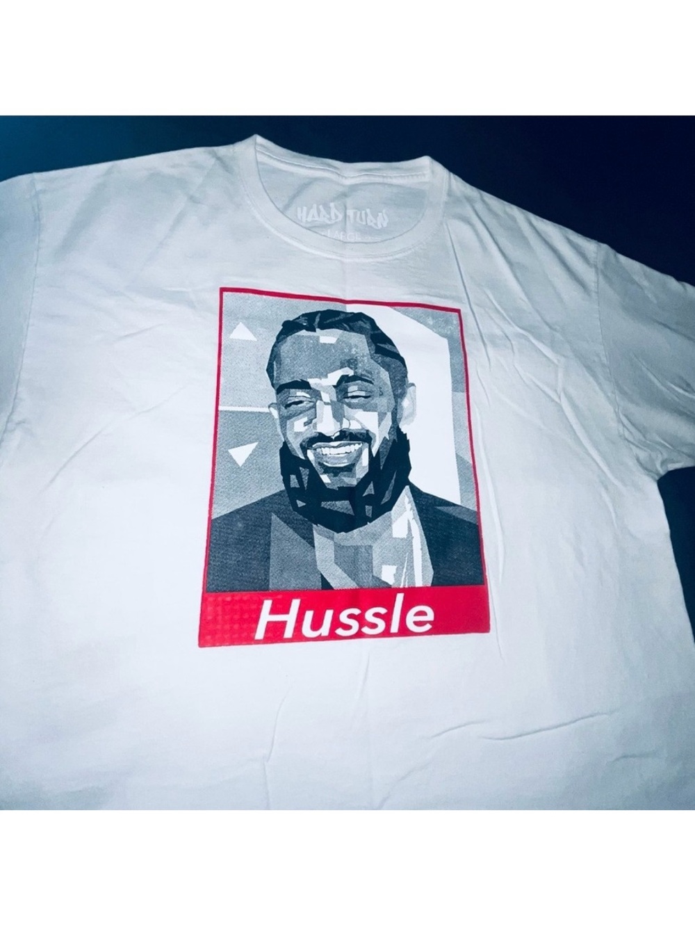 Nipsey Hussle White Short Sleeve Graphic T Shirt THE MARATHON CONTINUES